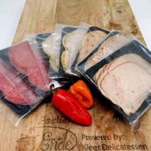 Diverse gesneden kip & kalkoen vleeswaren, per 100 gram