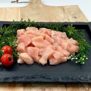 Kipfondue blokjes naturel, per 100 gram