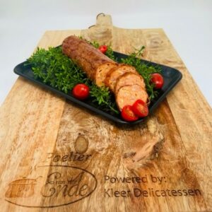 Grillworst kaas, per 100 gram