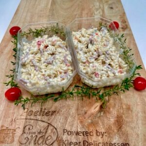 Huisgemaakte Pasta Carbonara salade, per 100 gram