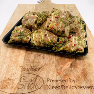 Kippendij pesto spek, per 100 gram