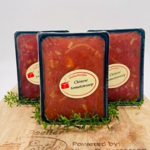 Chinese tomatensoep diepvries 900 cc, per stuk