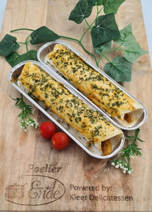 Wrap pittige kip, per stuk