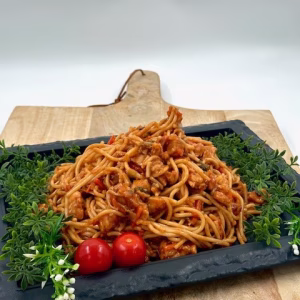 Chinese bami met kip en ei, per 100 gram