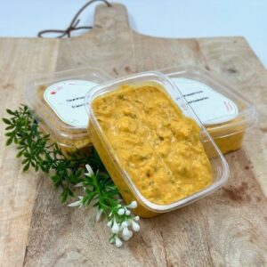 Huisgemaakte surinaamse eiersalade, per 100 gram