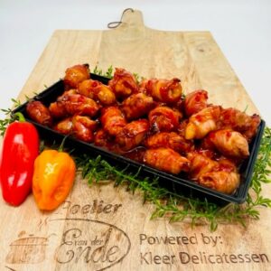 Maasdijkse spekrolletjes, per 100 gram